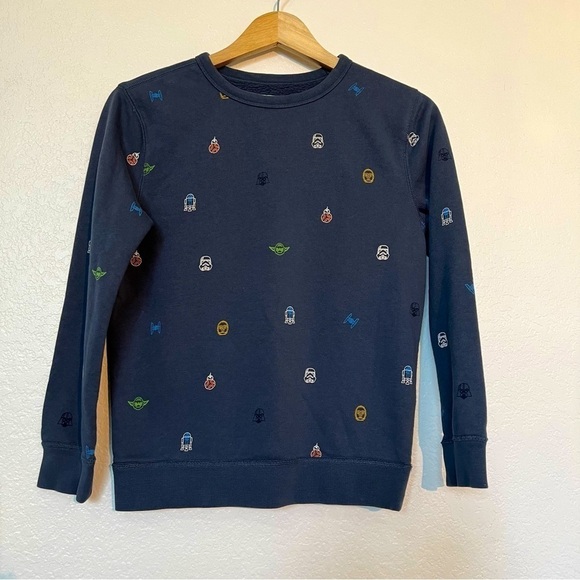 2/$30 Gap Kids Star Wars sweatshirt in deep navy blue SZ Large - Picture 2 of 8